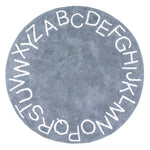 BA - Kids Washable Round Alphabet Area Rug
