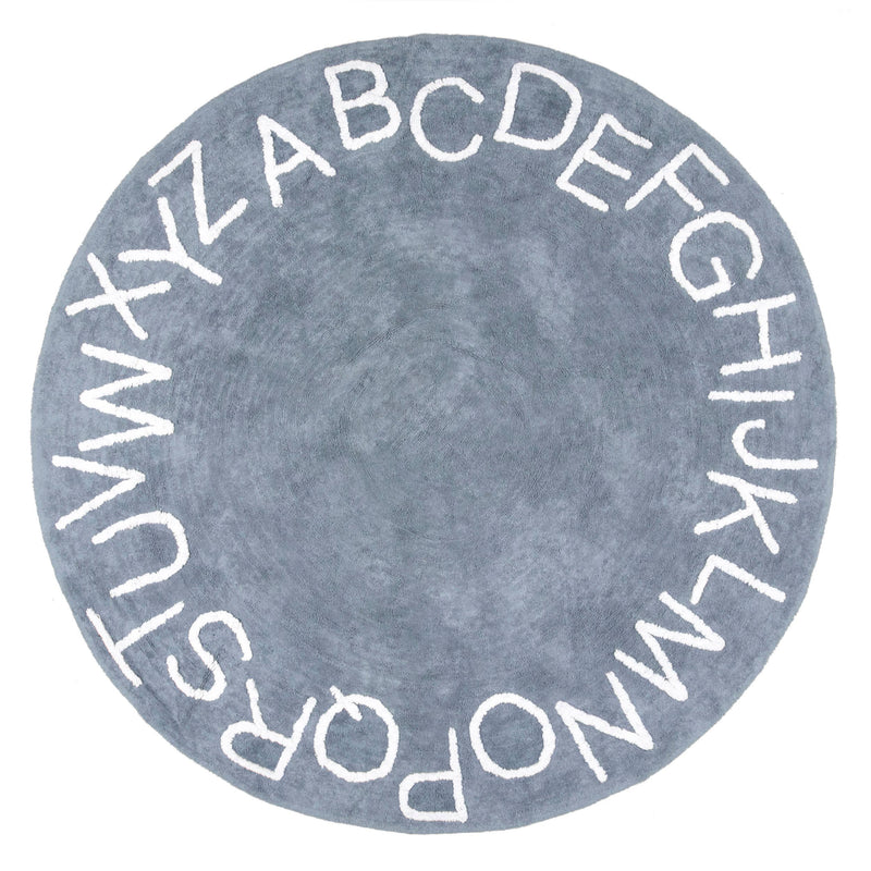 BA - Kids Washable Round Alphabet Area Rug
