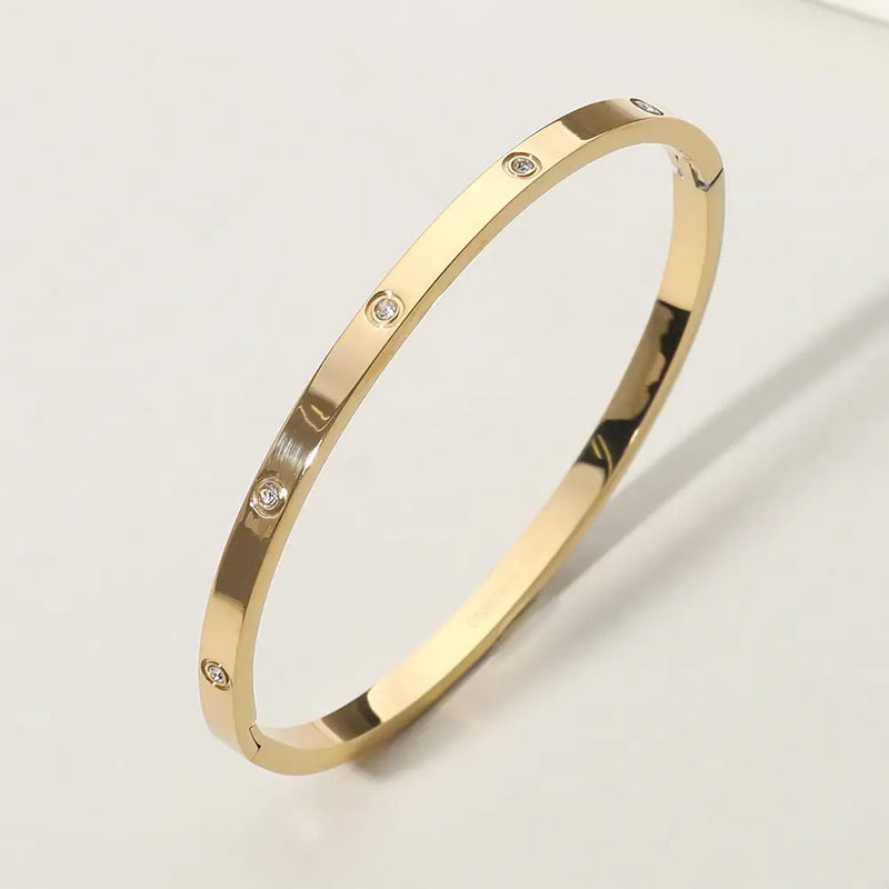 TL JSC Stainless Steel CZ Bangle