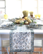 PAR Table Runner Lilibet Caramel Indigo