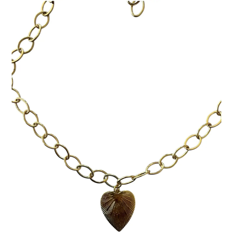 TL JSR Large Vintage Heart Necklace