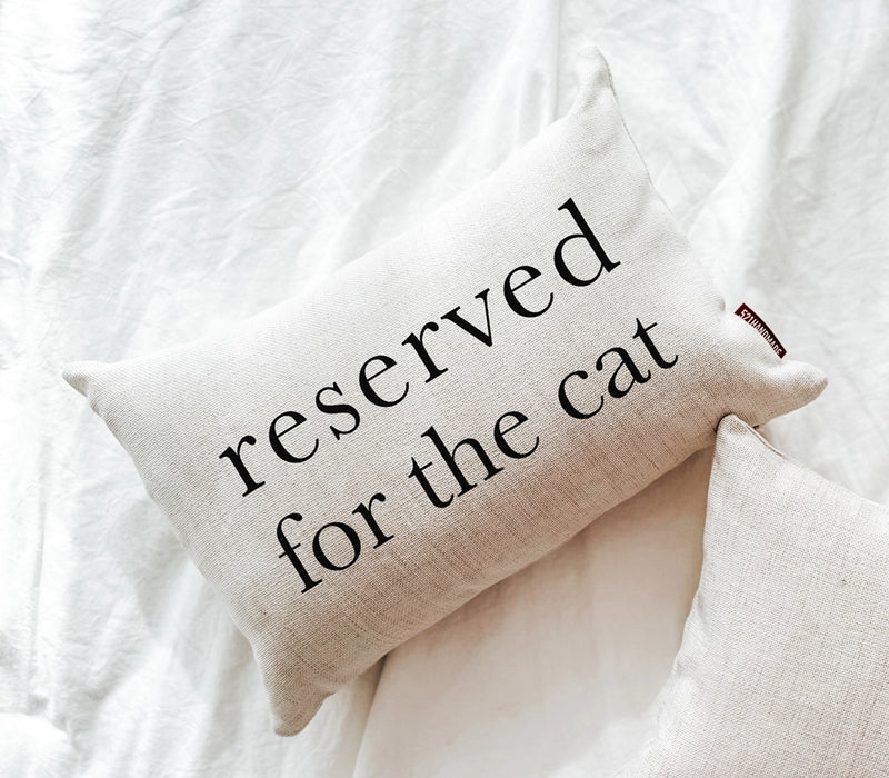 SP - 'Reserved For The Cat' Lumbar Pillow