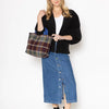 TL A DEIL Plaid Handbag