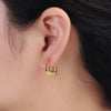 TL JAE Square Dome Hoop Earring
