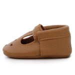 BA - Mary Jane Baby Moccasins - Leather Baby Shoes Classic Brown