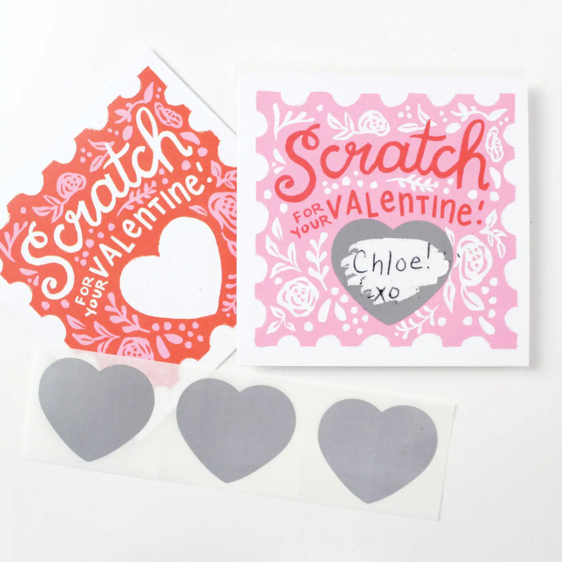 Scratch-Off Valentines - Floral