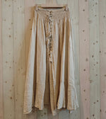 CC LINEN FRONT BUTTON MIDI SKIRT