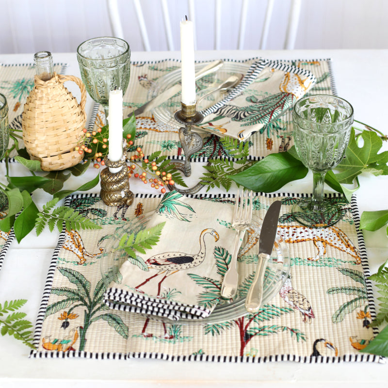 PAR Placemat Ivory Jungle