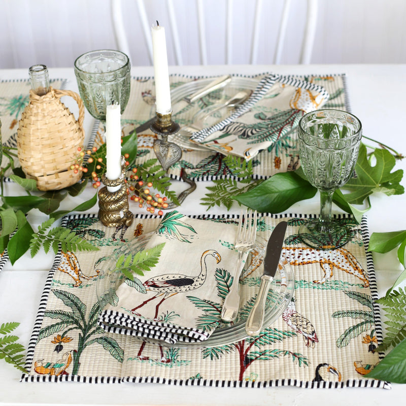 PAR Placemat Ivory Jungle