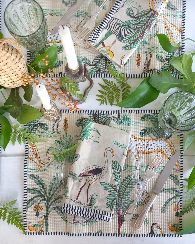 PAR Napkin Ivory Jungle, Set of 4