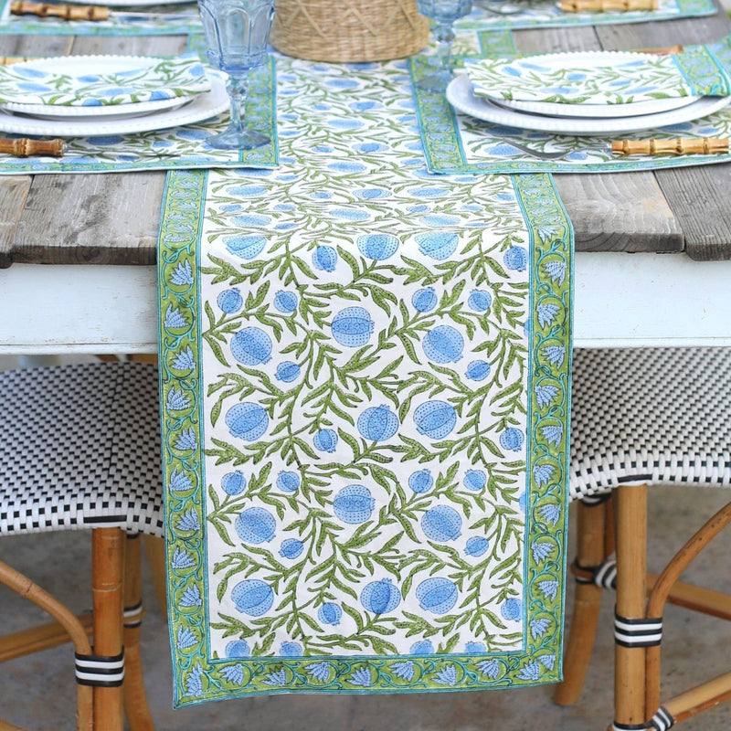 PAR Table Runner Pomegranate Blue