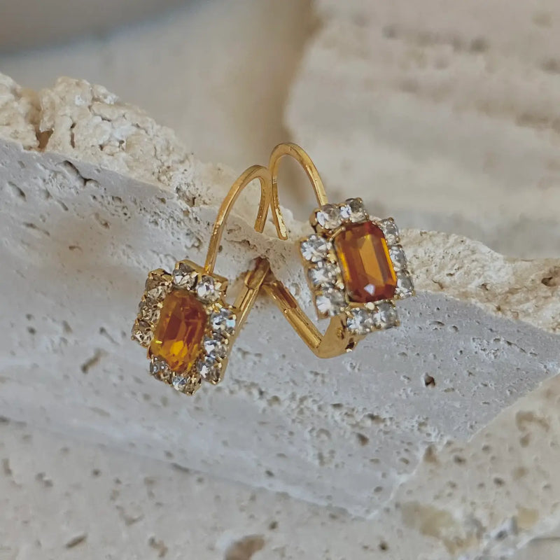 TL JA Amber Topaz Earring