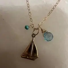 TL JSR Sail Charm Necklace