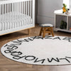 BA - Kids Washable Round Alphabet Area Rug