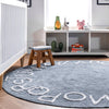 BA - Kids Washable Round Alphabet Area Rug