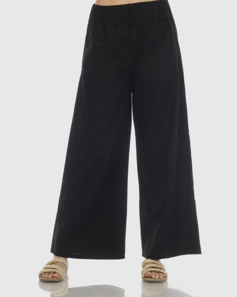 CC COTTON POPLIN PANT WITH ELASTIC WAIST