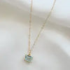 TL JTBC Aqua CZ Necklace