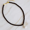 TL JEY Satin Rope Pearl Necklace