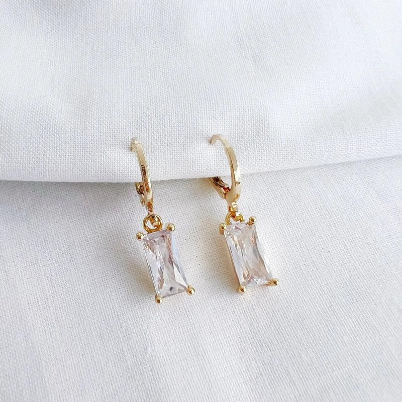 TL JTBC CZ Baguette Earring