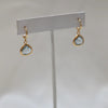 TL JKW AquaM Bezel Earrings