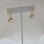 TL JKW AquaM Bezel Earrings