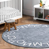 BA - Kids Washable Round Alphabet Area Rug