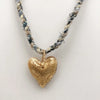 TL JCO Bandana Heart Necklace