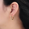 TL JAE Micro Pave Hoop Earring