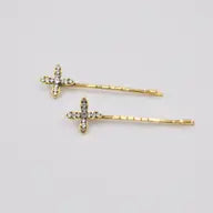 TL JQM S/2 Crystal Hair Pins