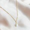 TL JTBC B Pearl GF Paperclip Necklace