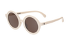 BA - Sweet Cream Euro Round Kids Sunglasses with Amber Lens