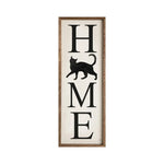 SP | 'Home' Cat Silhouette - Wood Decor Sign