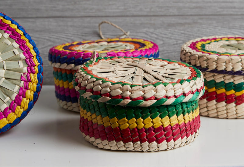 Mexican Woven Palm Tortilla Basket