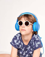 BA - Sweet Cream Euro Round Kids Sunglasses with Amber Lens