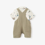 BA - Pond Friends Organic Muslin Camp Shirt & Linen Overall Shorts