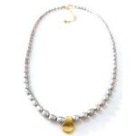 TL JHK Pearl Gold Nugget Neck