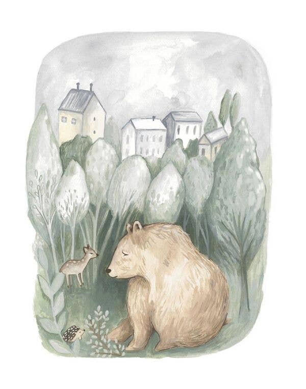 BA- Woodland Bear Art Print