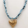 TL JCO Bandana Heart Necklace