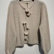 CC MOHAIR SWEATER WITH TIE FRONT