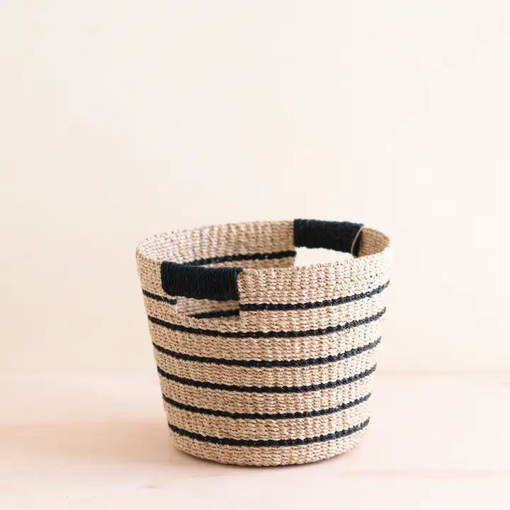 BB - Black Striped Basket