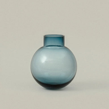 Ball Glass Vase - Blue Marine