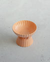 SP | Peach Scallop Ceramic Cat Bowl