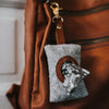 SP - Dog Waste Pouch - Modern Grey Felt, Vegan Leather, & Travel Friendly