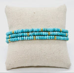 CC STONE AND GOLD BEAD BRACELET