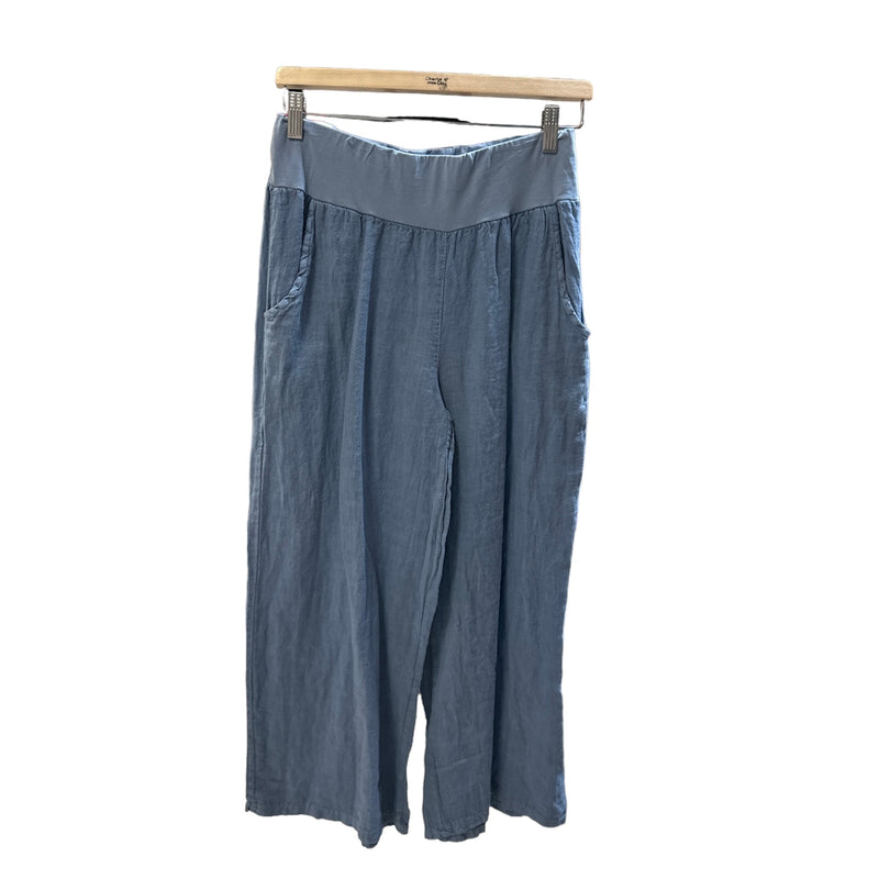 CC LINEN PANT WITH JERSEY WAISTBAND