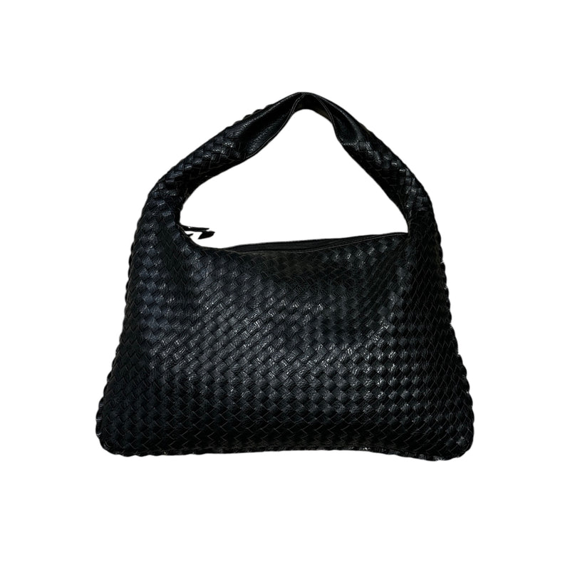 CC VEGAN WOVEN HOBO WITH ZIP CLOSURE