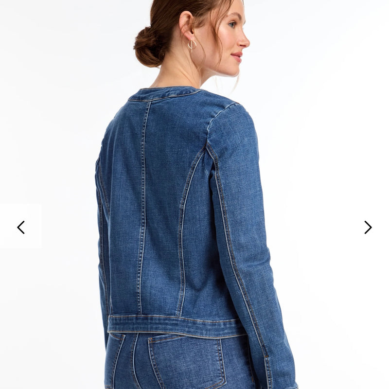 CC FDJ ROUND NECK JEAN JACKET