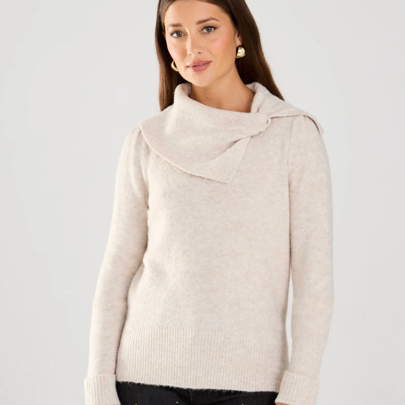 CC FDJ SHIMMER BOW NECK SWEATER