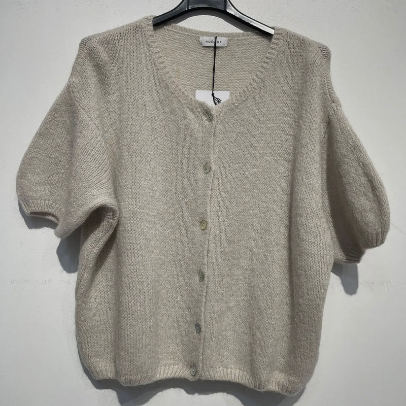 CC SHORT SLEEVE MOHAIR CARDIGAN