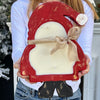 BC Santa Claus Wooden Doughbowl Candle